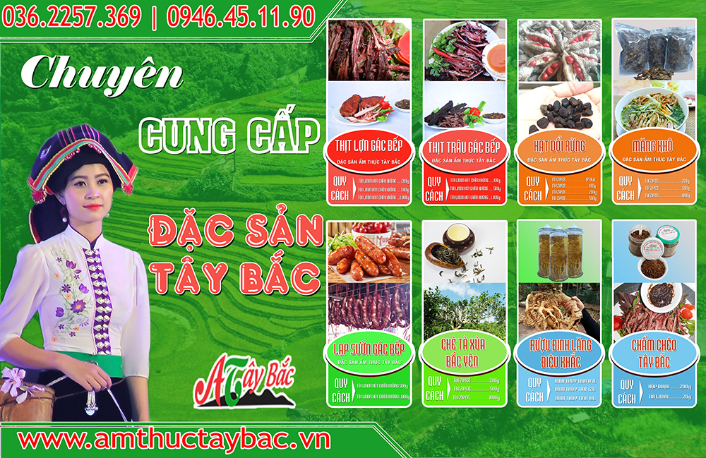 Đặc sản chuẩn ngon chất lượng có tại Ẩm Thực Tây Bắc