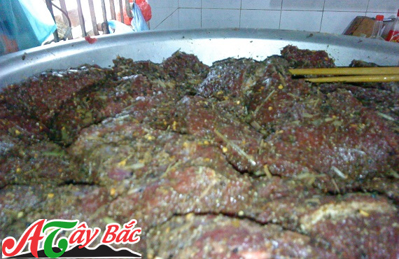 Thịt trâu được tẩm ướp với mắc khén thơm ngon