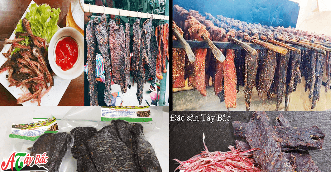 Món thịt trâu gác bếp thành phẩm thơm nức mũi