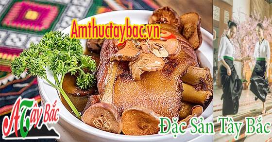 Chân giò hầm rượu táo mèo Tây Bắc là món ăn rất bổ dưỡng