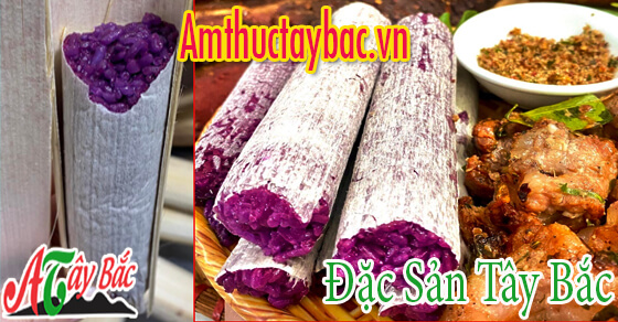 Cơm lam bóc ra dẻo ngọt thơm ngon