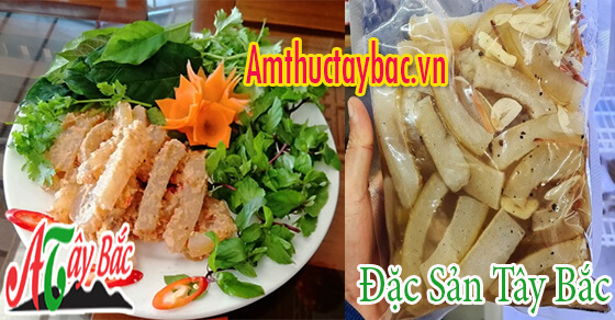Da trâu muối chua đặc sản Tây Bắc
