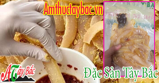 Da trâu muối chua đặc sản Tây Bắc