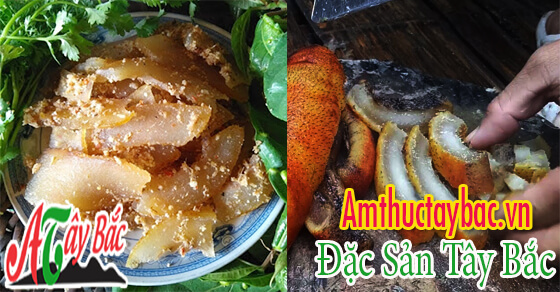 Da trâu muối chua đặc sản Tây Bắc Da trâu muối chua đặc sản Tây Bắc