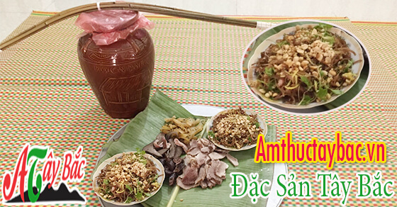 hoa chuoi nom thit gac bep am thuctaybacvn