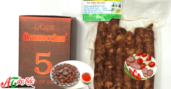 Lạp sườn gác bếp uống với rượu mộc châu 5 năm là ngon nhất