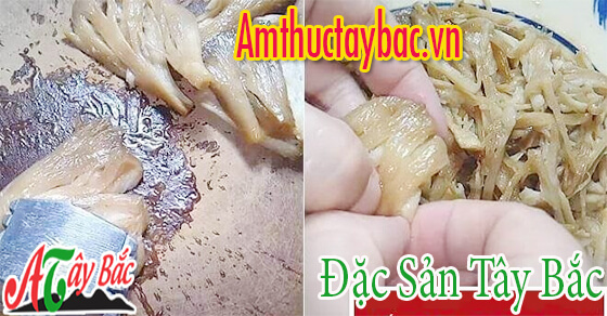 Đập dập chân nấm sẽ giúp bạn dễ xé hơn
