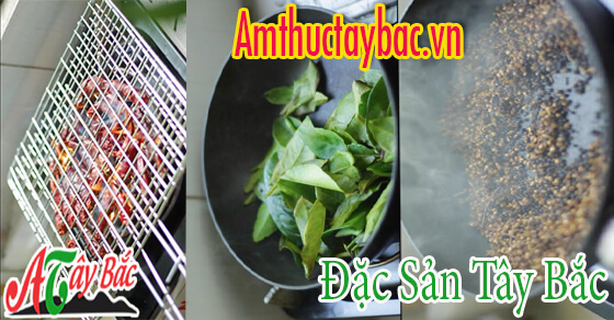 Các loại gia vị được sơ chế để ướp gà Nướng chuẩn vị Tây Bắc