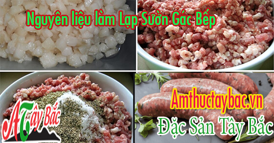 Chuẩn bị các loại nguyên liệu để chế biến lạp sườn