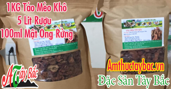 Nguyên liệu táo mèo khô để ngâm rượu