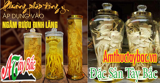 Rượu đinh lăng điêu khắc có hình ảnh vô cùng đẹp mắt