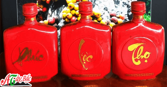 Bộ rượu mộc sa phúc lộc thọ để làm quà tặng cho mọi người