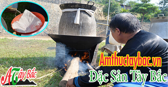 Rượu thóc thường được chưng cất bằng bếp lò