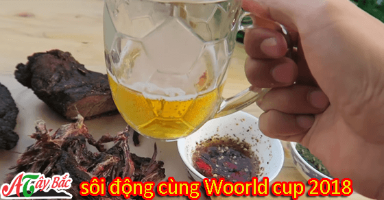 Thịt gác bếp với cốc bia cùng bạn đi hết mua Woorld cup này Thịt gác bếp với cốc bia cùng bạn đi hết mua Woorld cup này