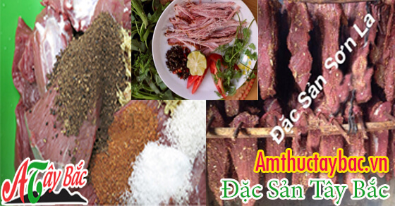 Thịt được xẻ thành miếng lớn và tẩm ướp gia vị Thịt được xẻ thành miếng lớn và tẩm ướp gia vị