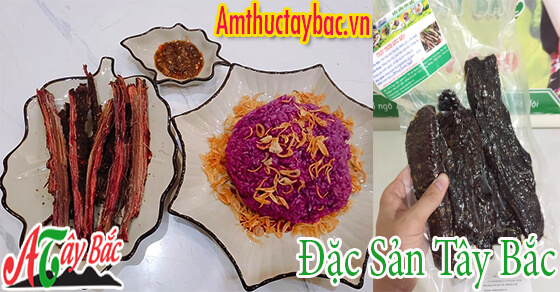 Thịt trâu gác bếp ngon thường có màu nâu đỏ đặc trưng