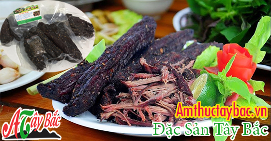Thịt trâu gác bếp là món ăn đặc sản Tây Bắc rất thích hợp làm quà tặng Thịt trâu gác bếp là món ăn đặc sản Tây Bắc rất thích hợp làm quà tặng