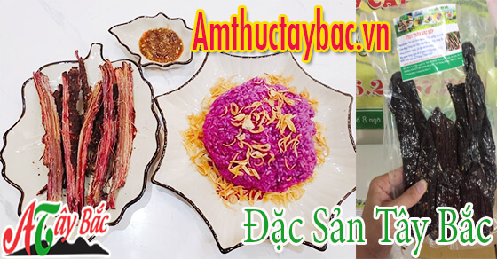 Thịt trâu gác bếp chuẩn của Sơn La chỉ có tai Amthuctaybac.vn