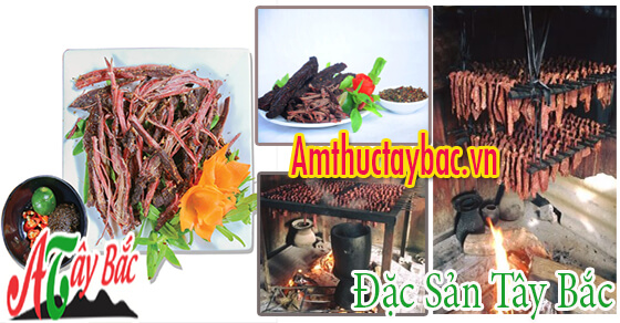 Thit trâu gác  bếp món quà tặng tinh tế cho mọi người