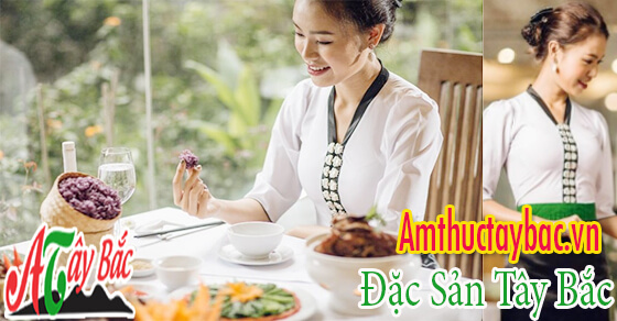 Xôi tím cũng là một món ăn đặc trưng trong mâm cỗ Tết của người nhà Mường