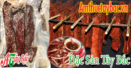 Thịt lợn gác bếp có hương vị thơm ngon đặc trưng