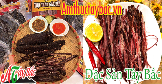 thit trau gac bep an kem voi cham cheo