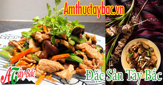 Thịt nai xào nấm hương thơm ngon độc đáo.